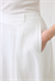 NATURAL %100 LINEN FLARED SKIRT WHITE