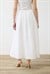 NATURAL %100 LINEN FLARED SKIRT WHITE
