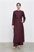 NİLA %100 KETEN PANTOLONLU TAKIM BORDO