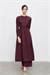 NİLA %100 KETEN PANTOLONLU TAKIM BORDO