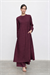 NİLA %100 KETEN PANTOLONLU TAKIM BORDO