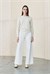 NORA SHAWL DETAILED VISCOSE KNITWEAR SWEATER VANILLA