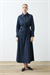 NOVA PAPER TOUCH POPLIN LOOSE FIT DRESS NAVY BLUE