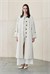 ORLA LEATHER COLLARED TRENCH COAT BEIGE