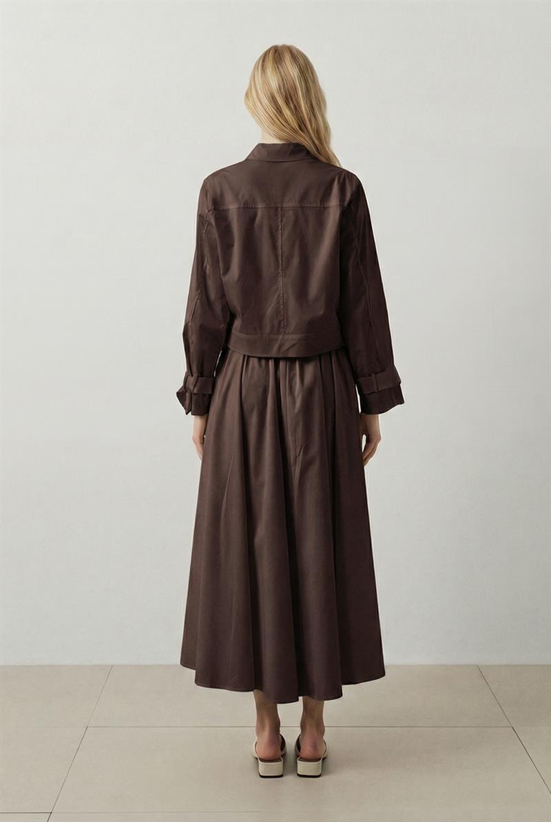 PARİS KOTON CEKET KAHVE