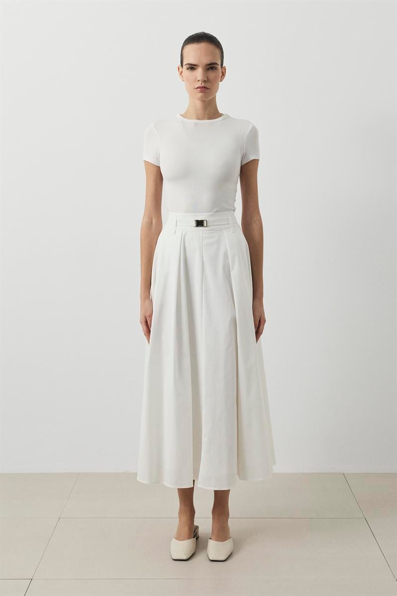 PARİS KOTON ETEK BEYAZ