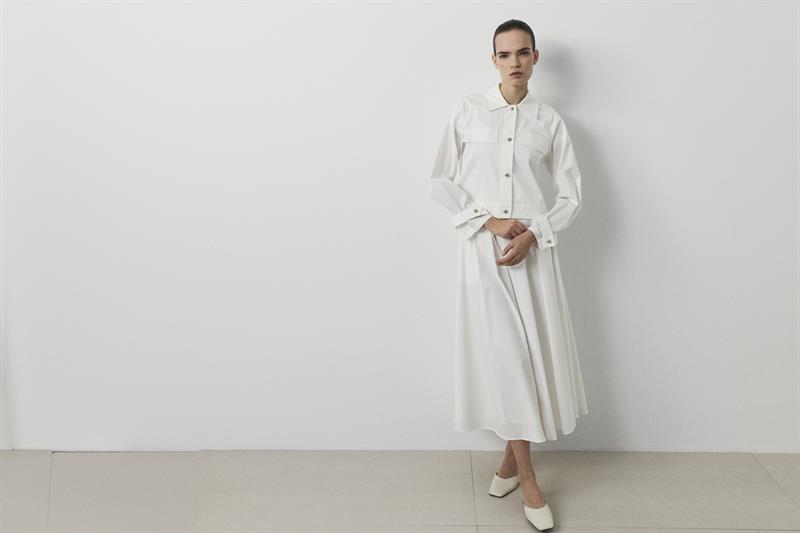 PARİS KOTON ETEK BEYAZ