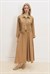 PARİS KOTON ETEK CEKET TAKIM CAMEL