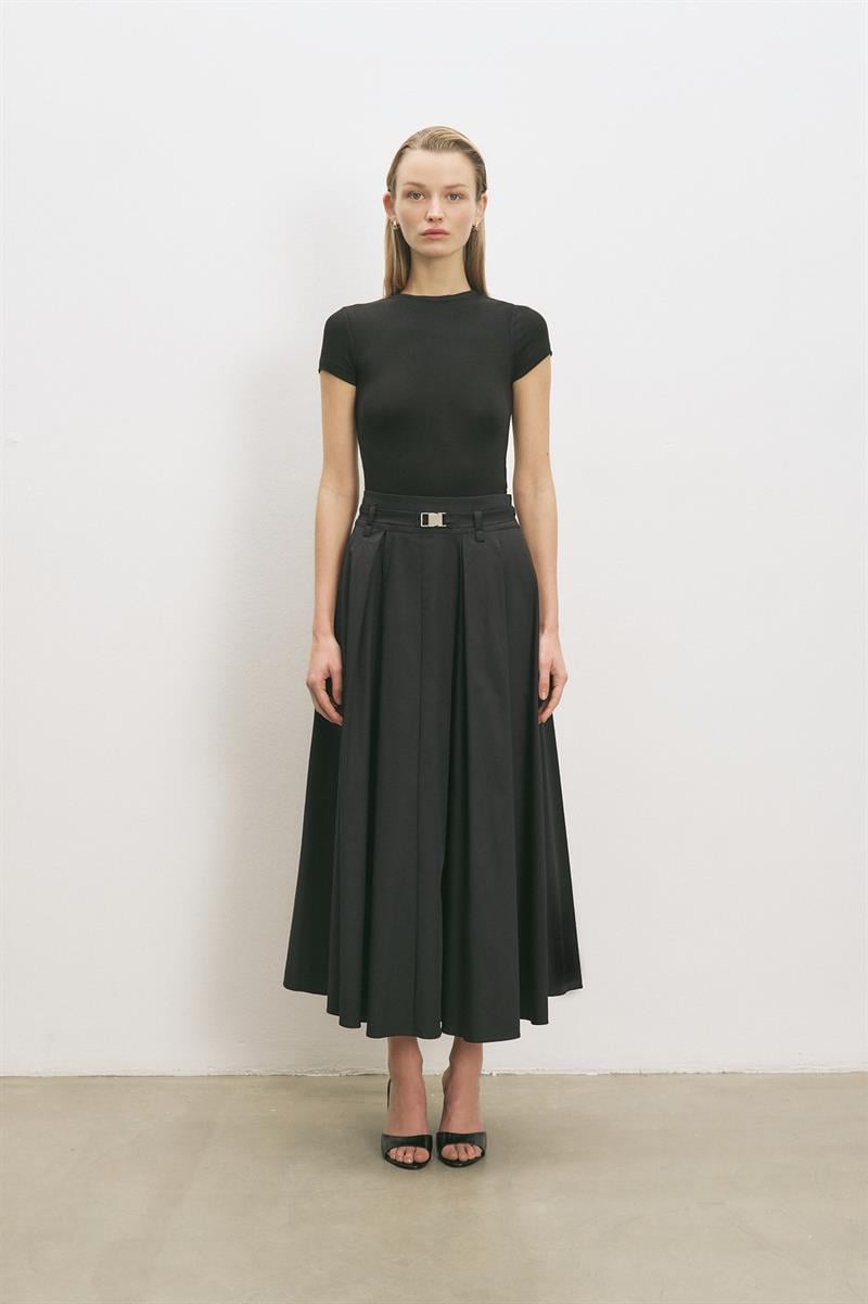 PARİS KOTON ETEK SİYAH