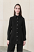 PEPLUM GABARDİN PANTOLON TAKIM SİYAH