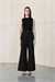 PEPLUM GABARDİN PANTOLON TAKIM SİYAH