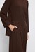 PERLY RAYON VİSKON PANTOLONLU TAKIM KAHVE