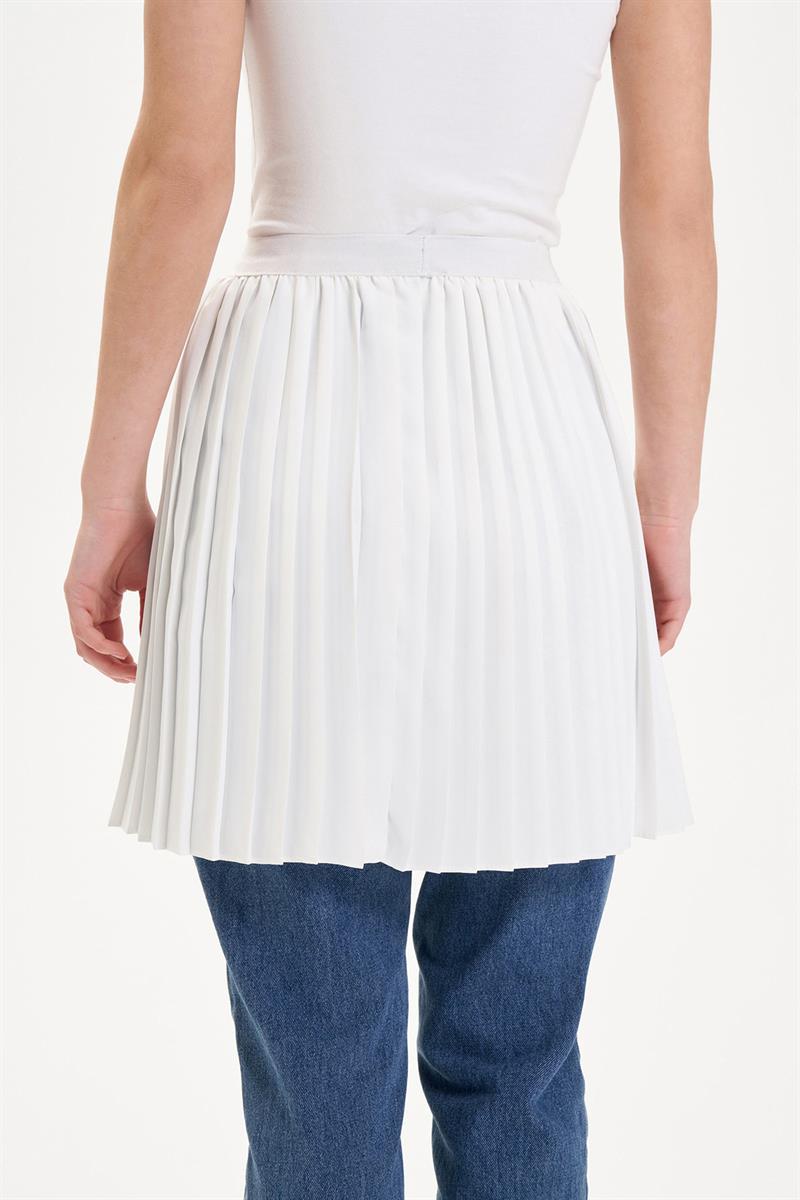 PLİSELİ KREP YARIM İÇLİK BEYAZ