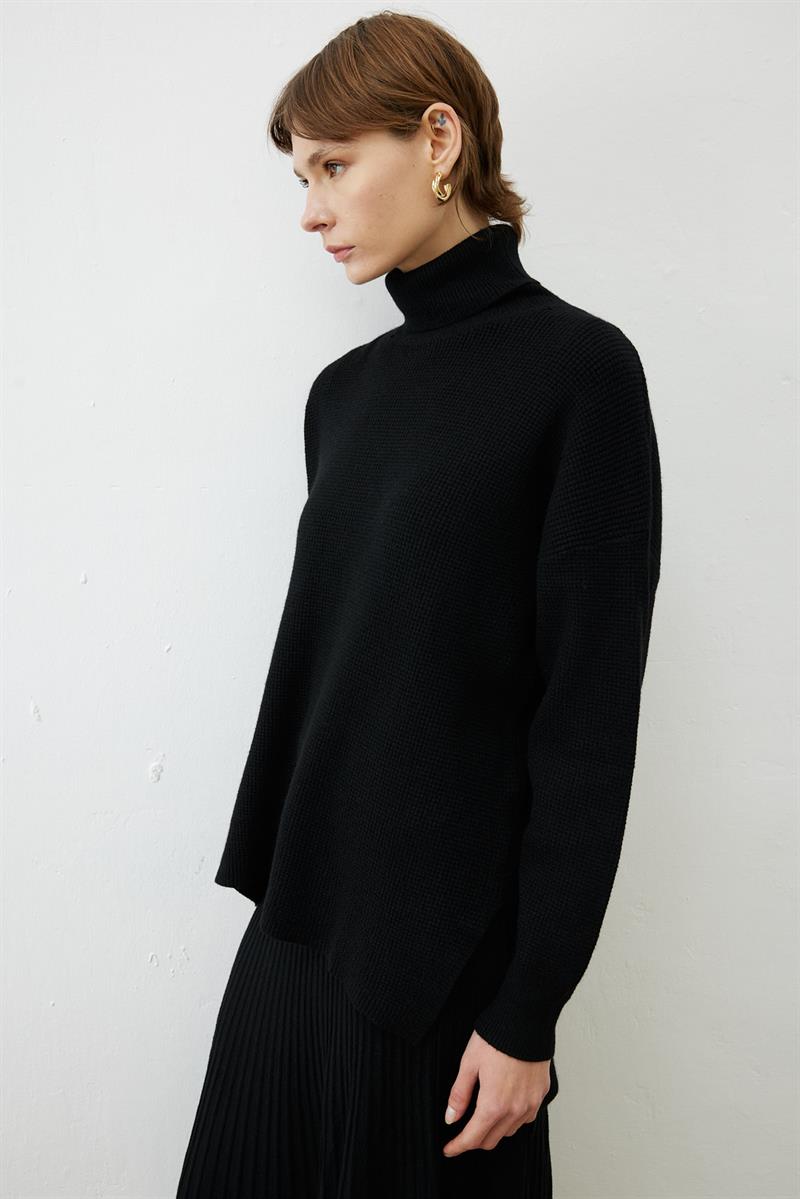 PREMIUM SELECTION ELLA TRİKO KAZAK SİYAH