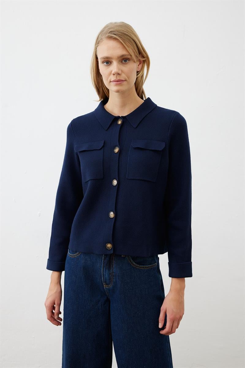 PREMIUM SELECTION RIVA TRİKO CEKET LACİVERT