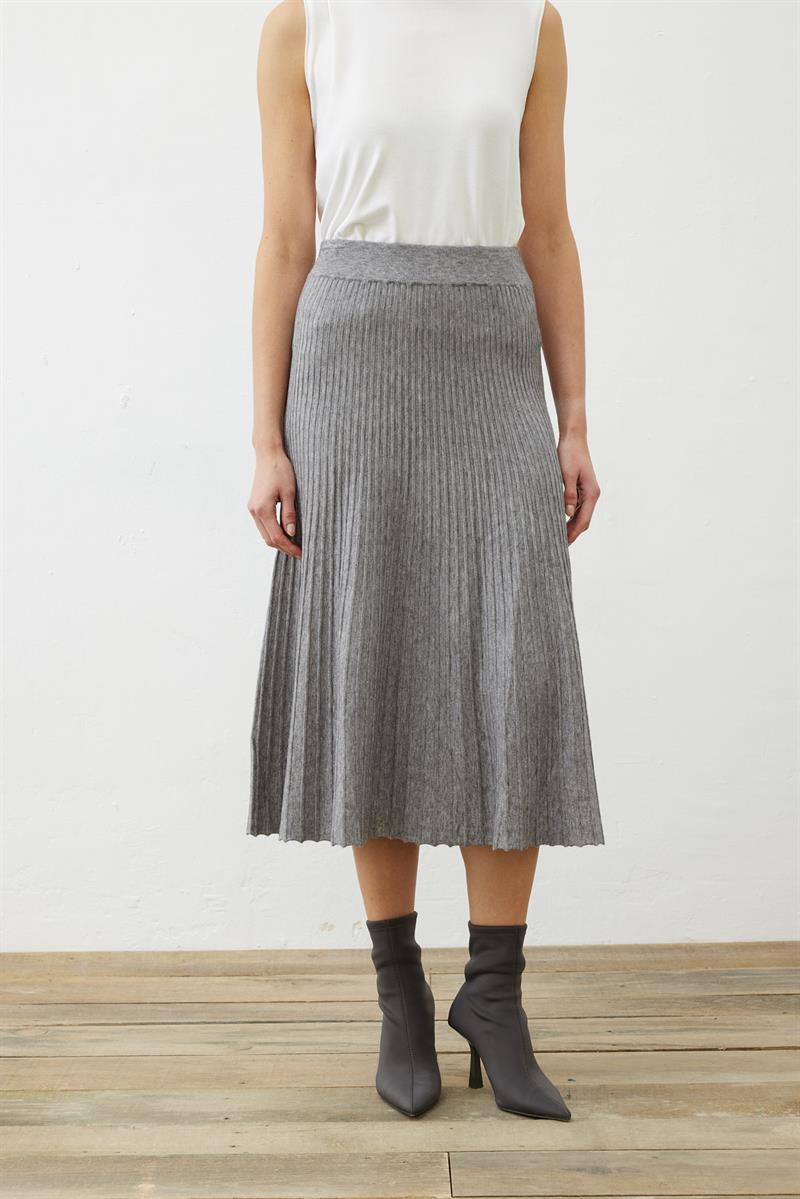 PREMIUM SELECTION TRİKO ETEK GRİ