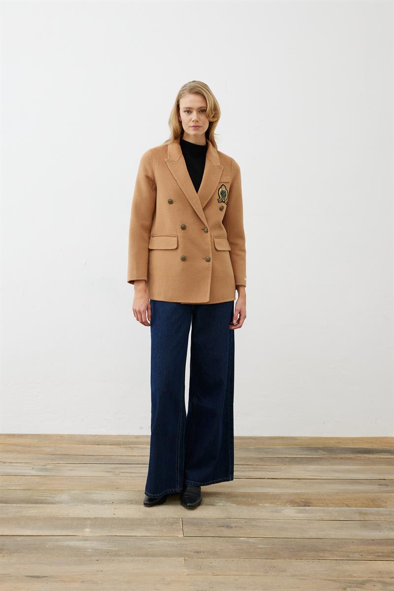 PREMIUM SELECTION YÜN KAŞMİR BLAZER CEKET CAMEL