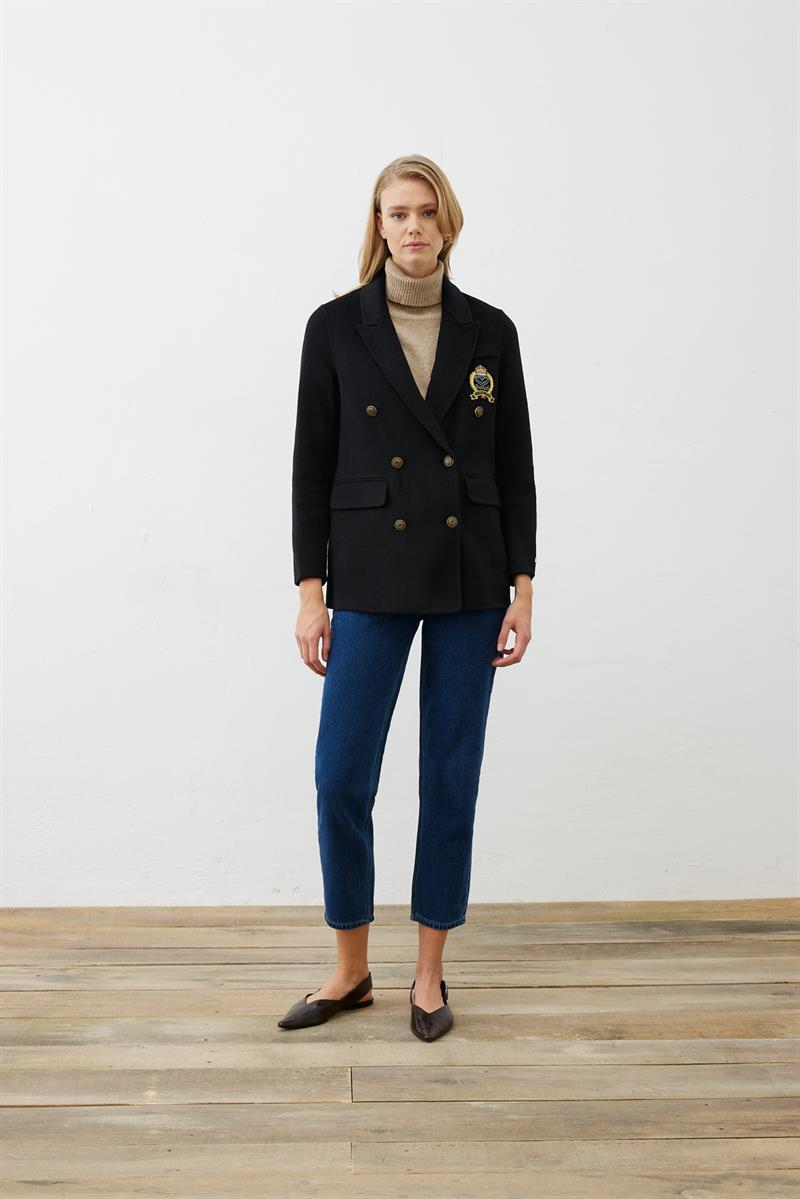 PREMIUM SELECTION YÜN KAŞMİR BLAZER CEKET SİYAH