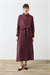 PRİME TAŞLANMIŞ İPEK BAĞLAMALI GÖMLEK ETEKLİ TAKIM BORDO