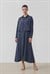 PRIME WASHED SILK SLEEVELESS SHIRT SET NAVY BLUE
