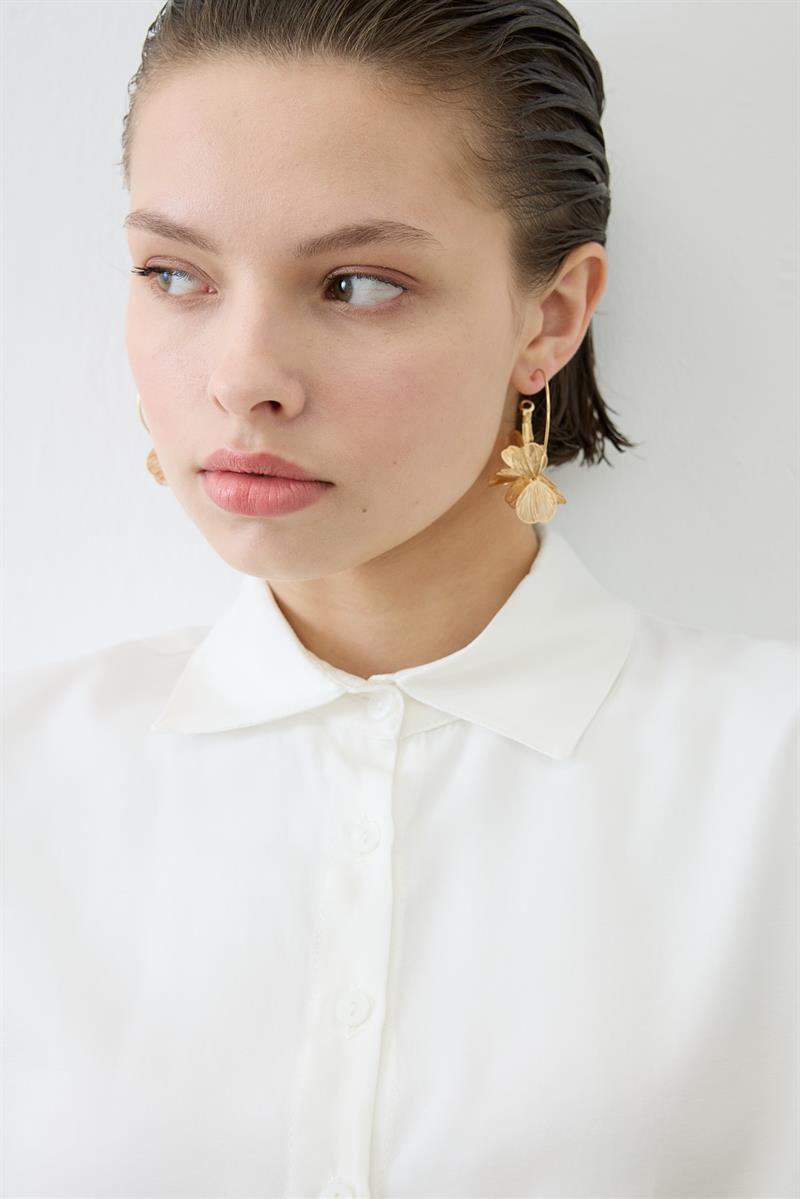 PRİME TAŞLANMIŞ İPEK LASTİKLİ ETEKLİ TAKIM EKRU