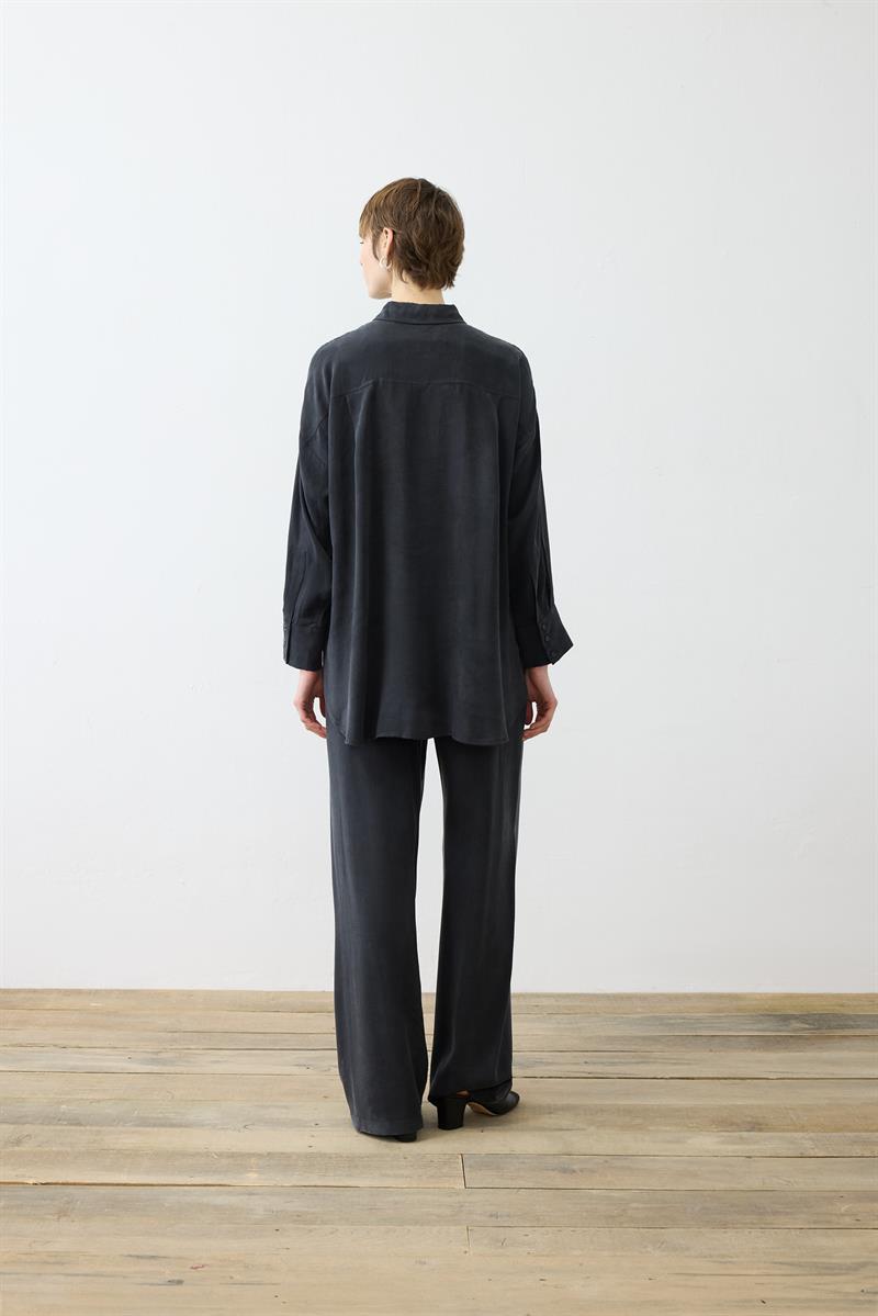 PRIME WASHED SILK PANTS SET BLACK