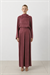 QUEEN TAŞLANMIŞ İPEK  PANTOLONLU TAKIM BORDO