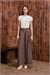 RAYON DENİM PİLE DETAY PANTOLON KAHVE