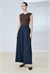 RAYON DENİM PİLE DETAY PANTOLON LACİVERT