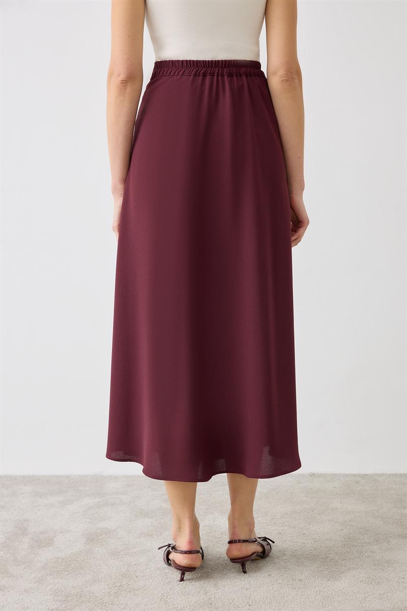 RINA CREPE BIAS SKIRT BURGUNDY