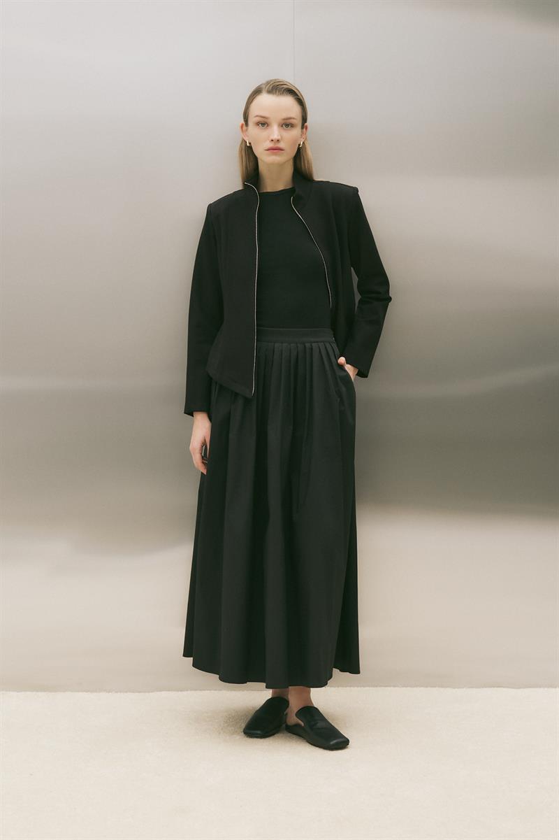 SALSA ÖRME OTURTMALI CEKET SİYAH