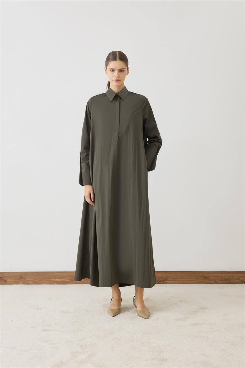 SALVE LOOSE FIT SHIRT DRESS KHAKI
