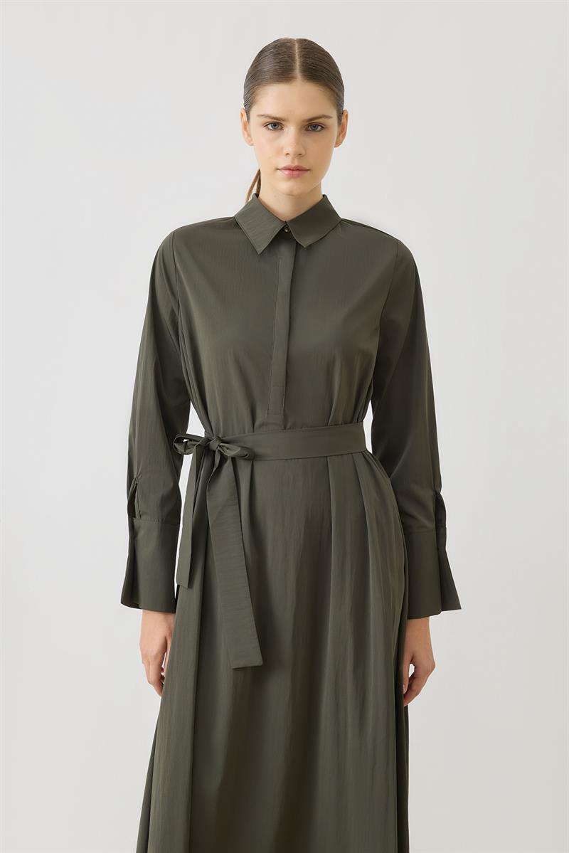 SALVE LOOSE FIT SHIRT DRESS KHAKI