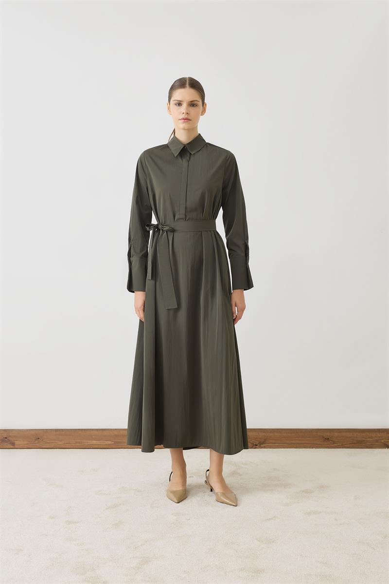 SALVE LOOSE FIT SHIRT DRESS KHAKI