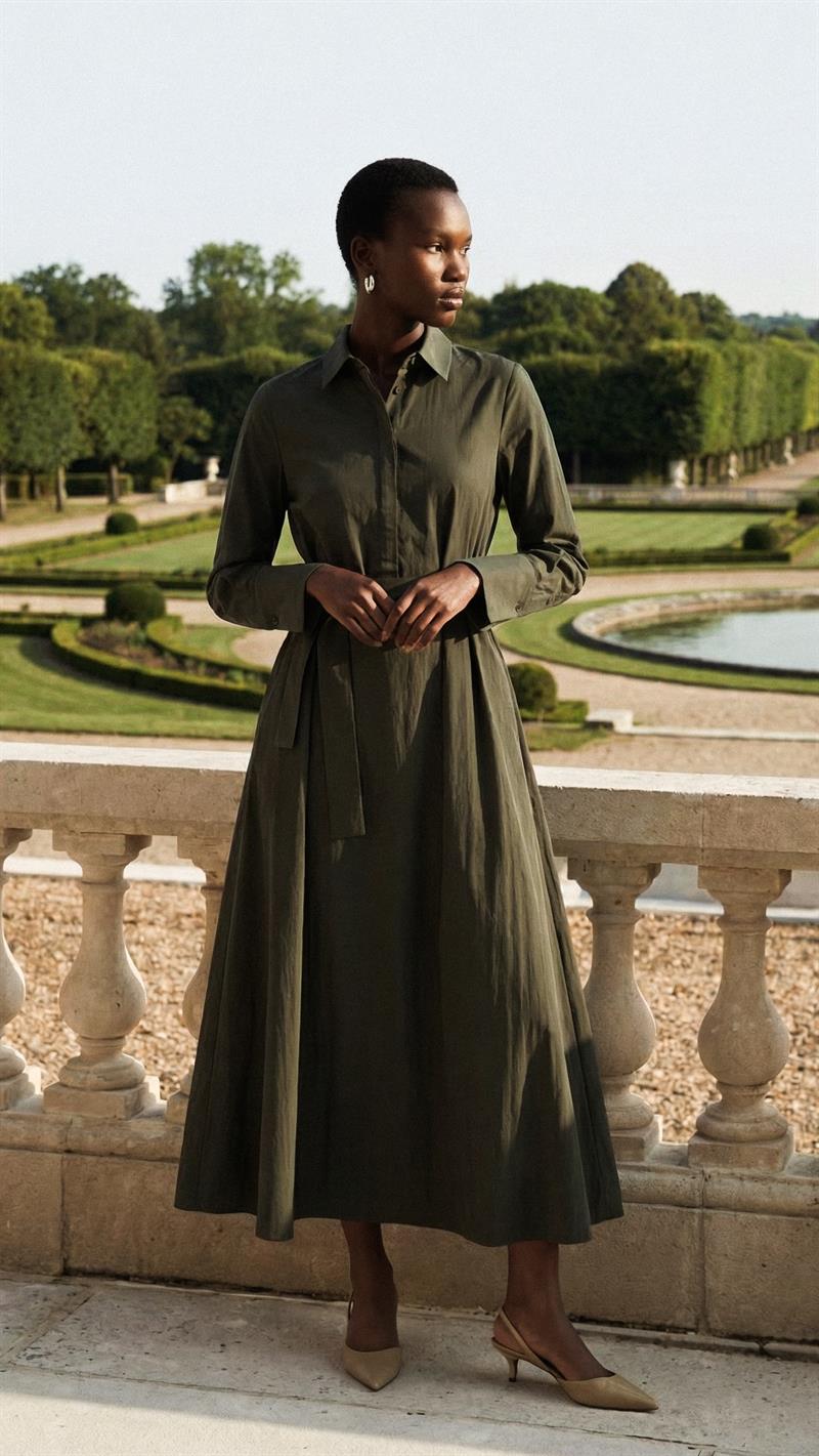 SALVE LOOSE FIT SHIRT DRESS KHAKI