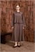 SAND RAYON DENIM JACKET - SKIRT SET BROWN