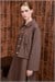 SAND RAYON DENIM JACKET - SKIRT SET BROWN