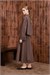 SAND RAYON DENIM JACKET - SKIRT SET BROWN