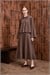 SAND RAYON DENIM JACKET - SKIRT SET BROWN