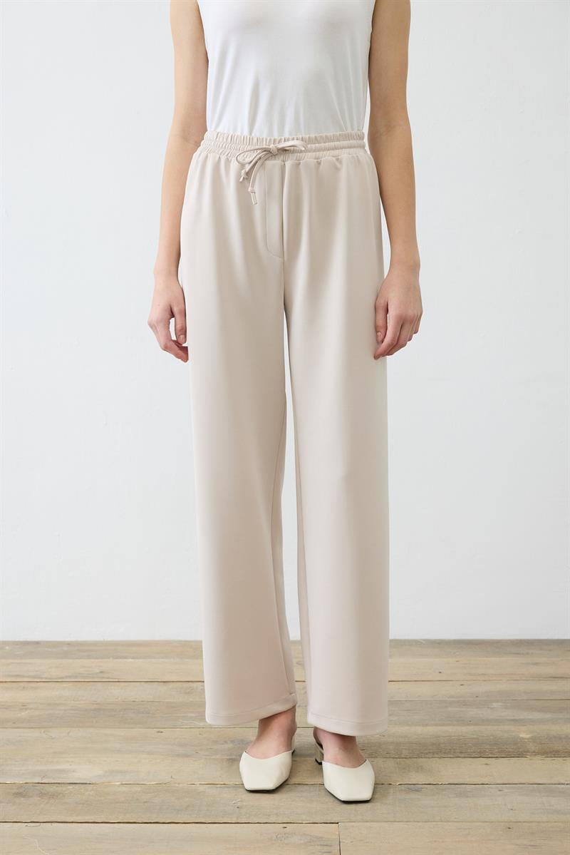 SCUBA BELİ LASTİKLİ PANTOLON TAŞ