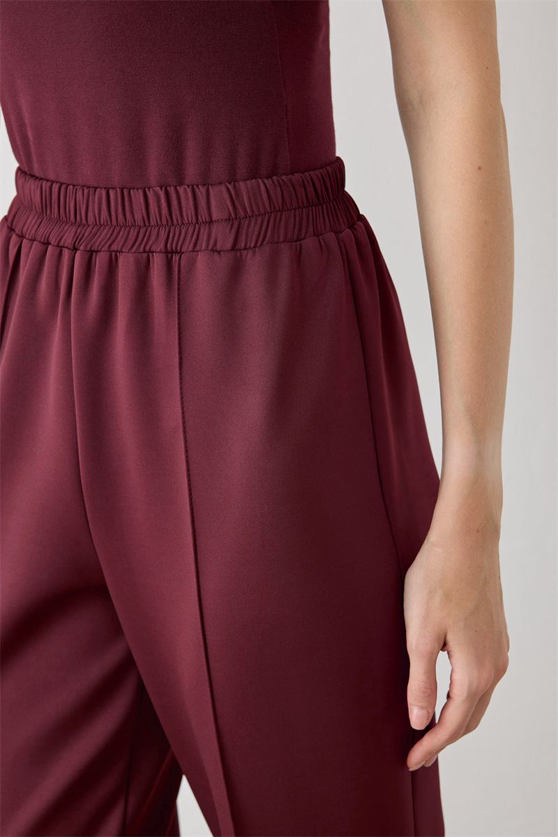 SCUBA OVERSİZE ÇİMALI PANTOLON BORDO