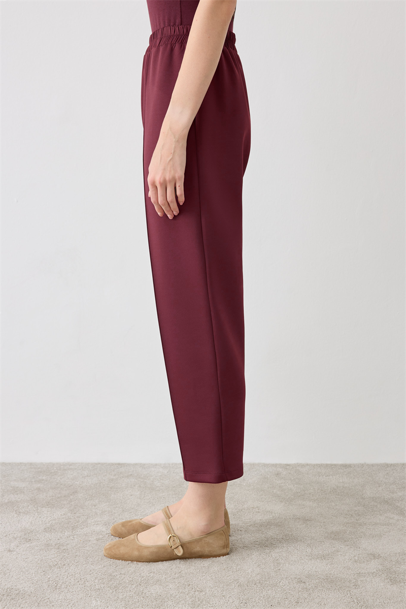 SCUBA OVERSİZE ÇİMALI PANTOLON BORDO