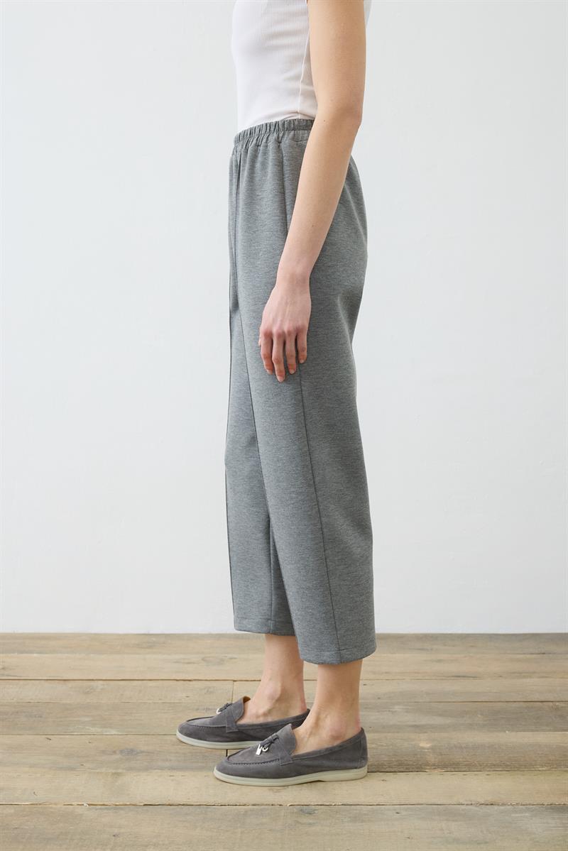 SCUBA OVERSİZE ÇİMALI PANTOLON GRİ MELANJ