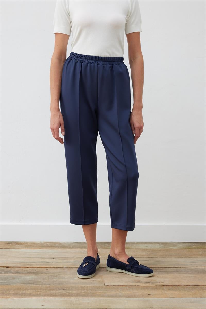 SCUBA OVERSIZE LINE DETAILED PANTS NAVY BLUE