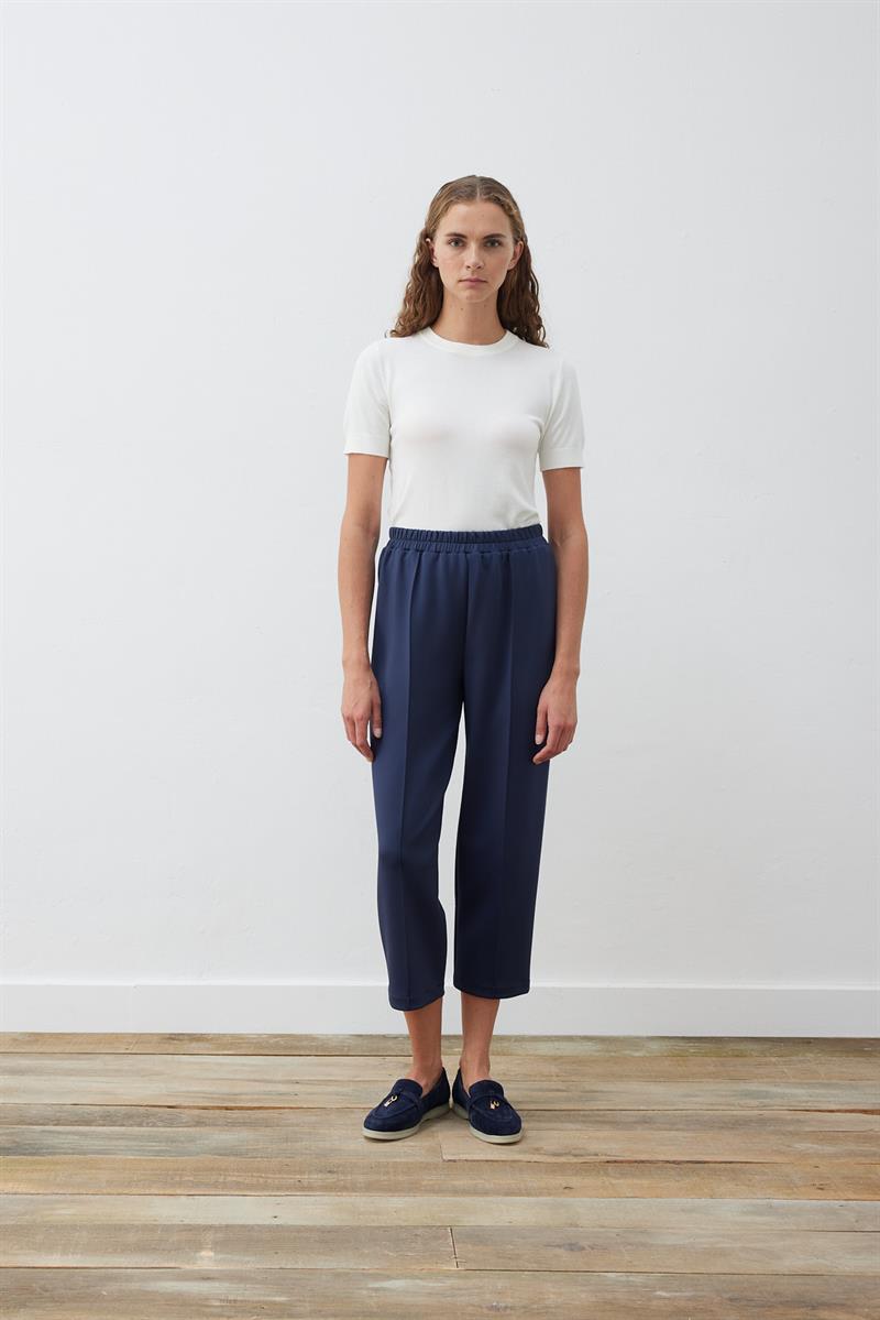 SCUBA OVERSIZE LINE DETAILED PANTS NAVY BLUE
