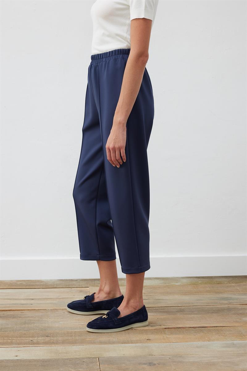 SCUBA OVERSIZE LINE DETAILED PANTS NAVY BLUE