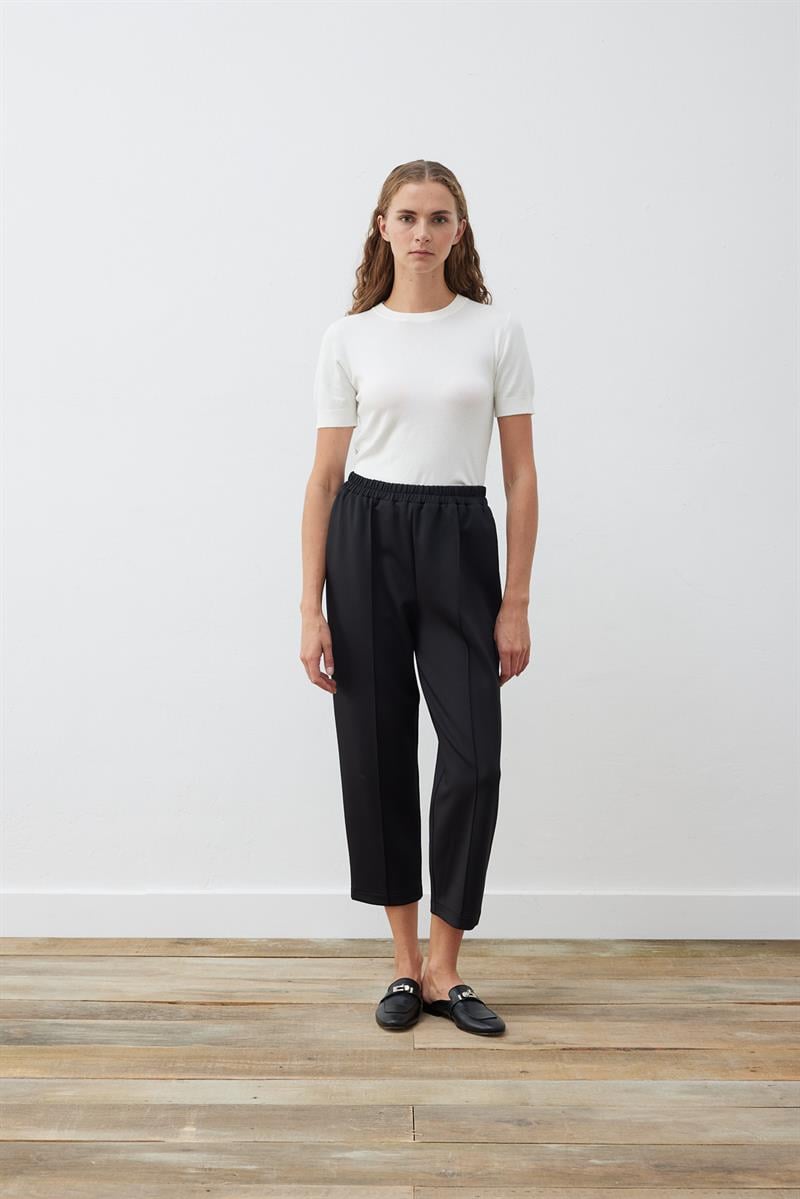 SCUBA OVERSIZE STRIPED PANTS BLACK