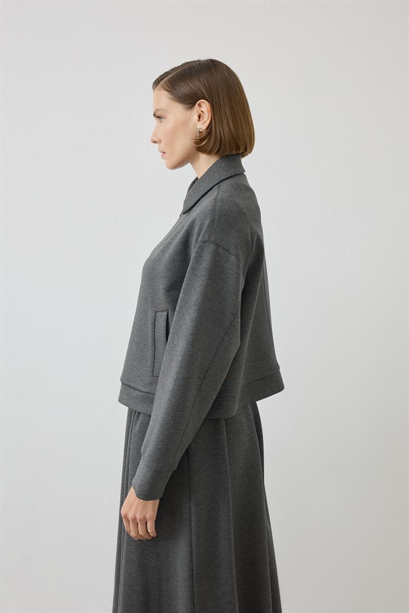 SERENA ÖRME ETEKLİ TAKIM GRİ