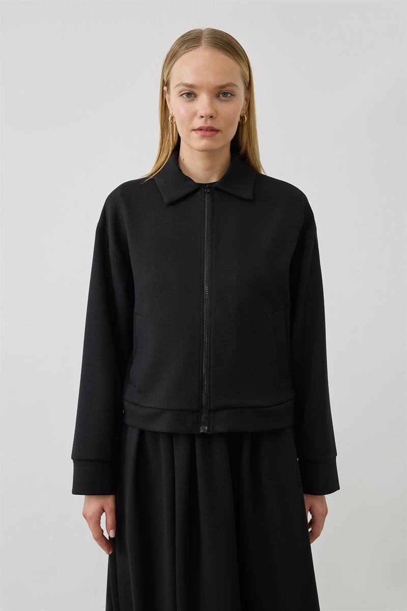 SERENA ÖRME ETEKLİ TAKIM SİYAH