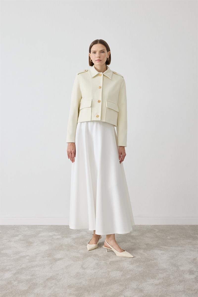 SİENA KAŞE CEKET BEYAZ